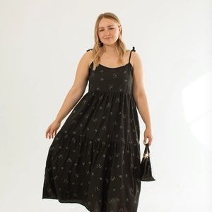 CJLA Millie Dress | XS | Black Sparkly Maxi Dress